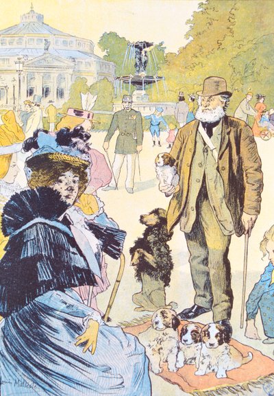 Outside the Ledoyen Restaurant on the Champs-Elysées, Paris by Louis Malteste
